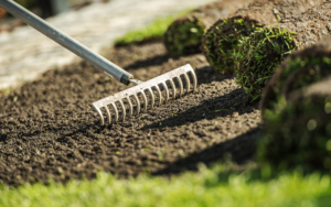 Raking Soil Before Laying Sod